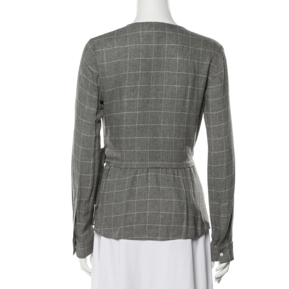 Derek Lam grey wrap blouse - Picture 2 of 3
